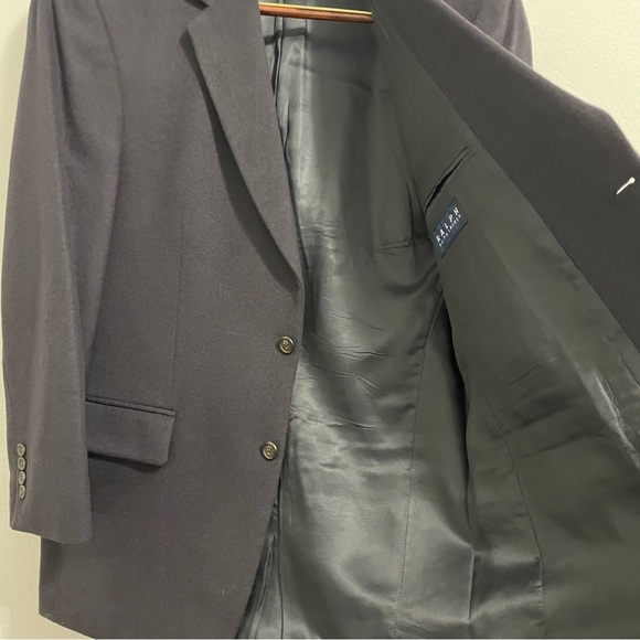 Ralph Lauren 100% Cashmere Jacket Blazer Coat Tux Navy Blue Men’s 44 L - Picture 7 of 12